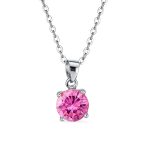 1.5CTW CZ Birthstone Pendant Necklace in Sterling Silver - Image 5