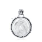 Unisex Pegasus Medallion Celestial Blue Pendant Necklace in Sterling Silver - Image 2