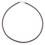 Brown Black Leather Braided Necklace Pendant Cords Sterling Silver 14 -24 Inch - Image 8