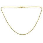Classic Solid Strong Yellow 10K Gold Twist Cable Rope Chain Necklace 3MM 16 Inch - Image 3