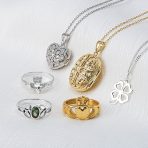 Vintage Style CZ Aromatherapy or Photo Puff Heart Shape Locket Pendant Necklace .925 Sterling Silver - Image 7