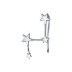 Minimalist Ear Cuff Cartilage with Celestial North Star Design in Sterling Silver - Image 2
