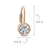 .50CT Solitaire Bezel Brilliant Cut CZ Drop Earrings - Image 24