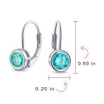 .50CT Solitaire Bezel Brilliant Cut CZ Drop Earrings - Image 21