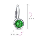 .50CT Solitaire Bezel Brilliant Cut CZ Drop Earrings - Image 25