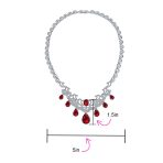 Estate Jewelry Art Deco Style CZ Cubic Zirconia Dangling Teardrops Statement Collar Necklace - Image 12