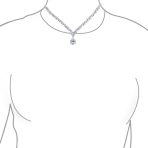 Leaf Teardrop CZ Choker Necklace Earrings Bridal Jewelry Set - Image 5