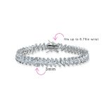 Alternating Marquise Shape Cubic Zirconia CZ 25 CTW Statement Tennis Bracelet - Image 17