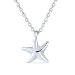 Hawaii Ocean Starfish Pendant Necklace Sterling Silver