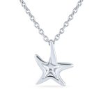 Hawaii Ocean Starfish Pendant Necklace Sterling Silver - Image 2