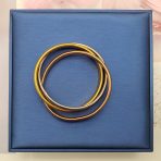 i Omega Cobra Bangle Interlocking Bracelet Rose Gold Plated Large Wrist 8.5 Inch - Image 10