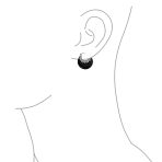 Bali Style Blue Lapis Round Half Crescent Hoop Earrings Milgrain .925 Sterling Silver - Image 7