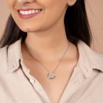 Inspirational Quote Circle Pendant Necklace Rose Gold Plated Sterling Silver - Image 5