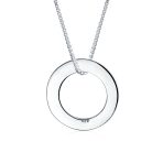 Inspirational Quote Circle Pendant Necklace Rose Gold Plated Sterling Silver - Image 3