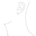 Delicate Open Heart Shaped Dangle Earrings Rose Gold Plated Sterling Silver - Image 9