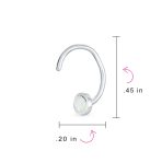 Minimalist Opal Huggie Ear Cuff Cartilage Earrings Sterling Silver Non-Piercing - Image 3