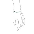 6CT Cubic Zirconia Oval Emerald Green CZ Alternating Bolo Slide Tennis Bracelet Adjustable - Image 3