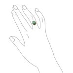 Oval Cabochon Moonstone Silver Ring with Split Shank Boho Statement Design - Image 10
