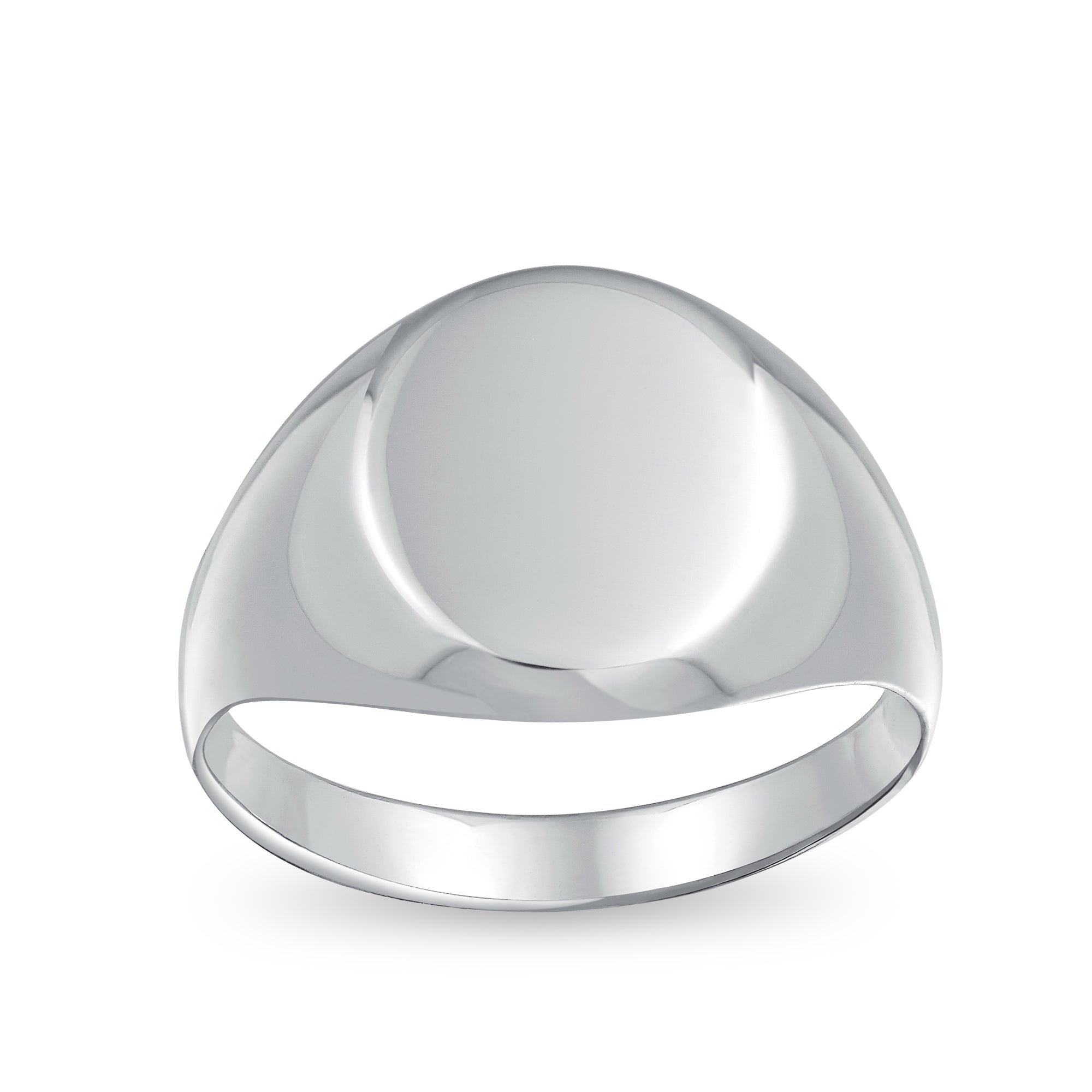 oval-ring-silver-engravable-simple_mma-8186r_1 Basic Initial Monogram Sterling Silver Ring Men Oval Signet - Image 1
