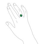 Fleur De Lis Setting CZ Green Oval Solitaire 7CT Cocktail Statement Ring - Image 3