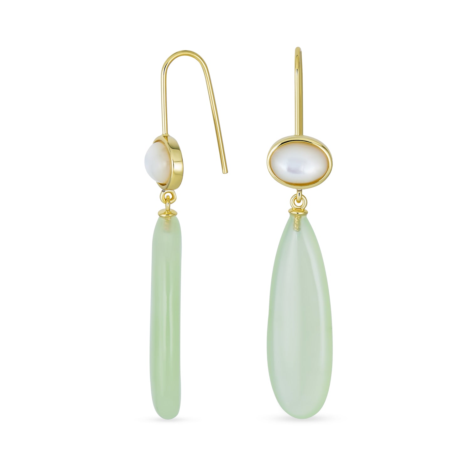oval-tear-gemstone-party-quartz-hook-cb-82157 Unique Geometric Dangle Earrings with Quartz Labradorite and Jade Gemstones - Image 1
