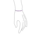 Lavender Purple Natural Amethyst Zircon Accent Bolo Tennis Bracelet .925 Sterling Silver Adjustable - Image 4
