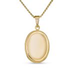 Religious Jesus Christ Colorful Photo Medal Pendant Necklace Gold Medallion Frame - Image 2