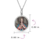Religious Medal Virgin Mary Pendant Necklace Sterling Silver - Image 3