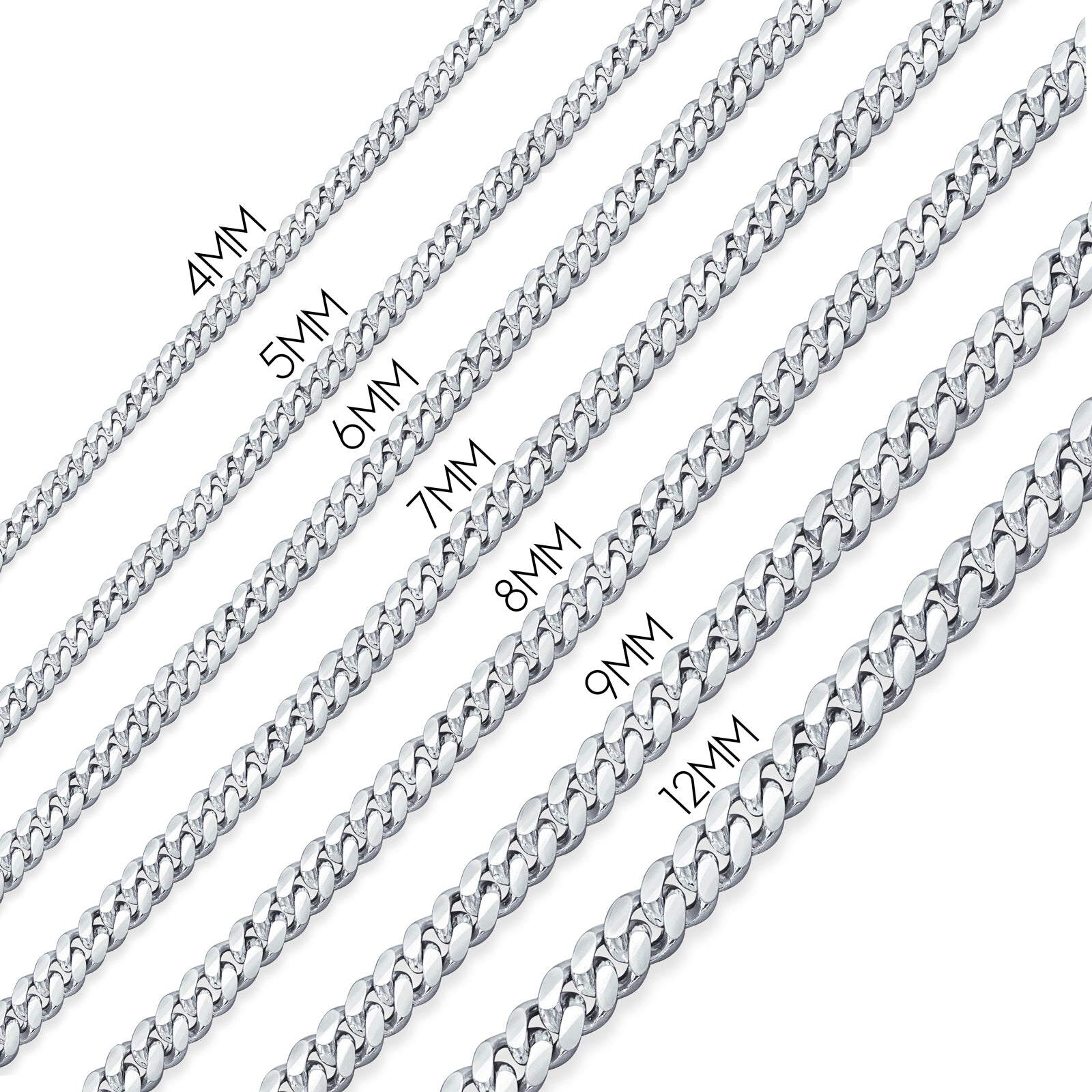 over_4mm_size_comparison_large_d537ea14-053c-4095-9be9-ec5ec3ebc1fe Large Solid Heavy .925 Sterling Silver 8mm Figaro Chain Link Necklace 18" - Image 1