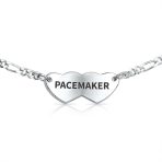 Dainty Heart Shape Red Medical Identification Blank ID Bracelet .925 Sterling Silver Wrist 6 -7 Inch - Image 19