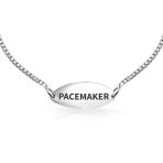 Personalize Medical Alert ID Thin Box Link Bracelet Oval Shape Tag - Image 6
