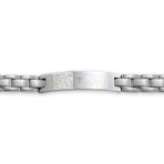 Religious Our Lords Prayer Cross El Padre Maestro ID Bracelet Stainless Steel - Image 2