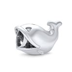Nautical Ocean Sea Whale Charm Bead .925 Sterling Silver Fits European Bracelets