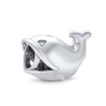 Nautical Ocean Sea Whale Charm Bead .925 Sterling Silver Fits European Bracelets