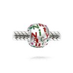 Naughty Nice Christmas Charm Bead Crystal Spacer for European Bracelet - Image 2