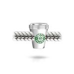 Latte Lover Charm Bead for Coffee Cup Travel Mug Sterling Silver Fits Bracelet - Image 2