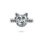 Yorkie Dog Charm Bead for Animal Lovers Oxidized Sterling Silver Fits Bracelet - Image 2