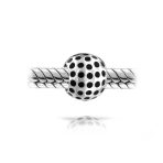 Set of 2 Golf Ball Golf Bag Clubs Charm Bead Sterling Silver for Bracelet - Image 6