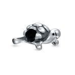 Set of 2 Nautical Travel Crab & Sea Turtle Charm Bead Sterling Silver - Image 2