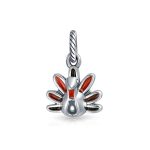 Thanksgiving Turkey Dangle Charm Bead Multicolor Enamel for European Bracelet