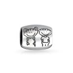Set of 2 New Homeowner & Cartoon Family Friends Charm Bead Sterling Silver - Image 5
