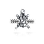 Set of 2 Nautical Travel Crab & Sea Turtle Charm Bead Sterling Silver - Image 3