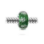 Christmas Charm Bead Snowflake Green Murano Glass Spacer for European Bracelets - Image 3