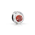 Sommelier Red Wine Glass Charm Bead with Cubic Zirconia for European Bracelet - Image 2