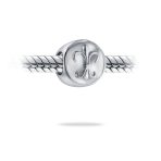 Set of 2 Symbolic Flower Ornate Fleur De Lis Charm Bead Sterling Silver - Image 3