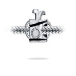 Set of 2 Golf Ball Golf Bag Clubs Charm Bead Sterling Silver for Bracelet - Image 3