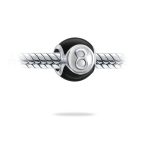 Black Magic 8 Billiards Ball Charm Bead .925 Sterling Silver for Bracelet - Image 2