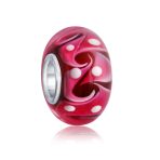 Murano Glass Charm Bead Green Red Blue Aqua Wave Swirl Spacer for Bracelet - Image 2