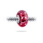Murano Glass Charm Bead Green Red Blue Aqua Wave Swirl Spacer for Bracelet - Image 4