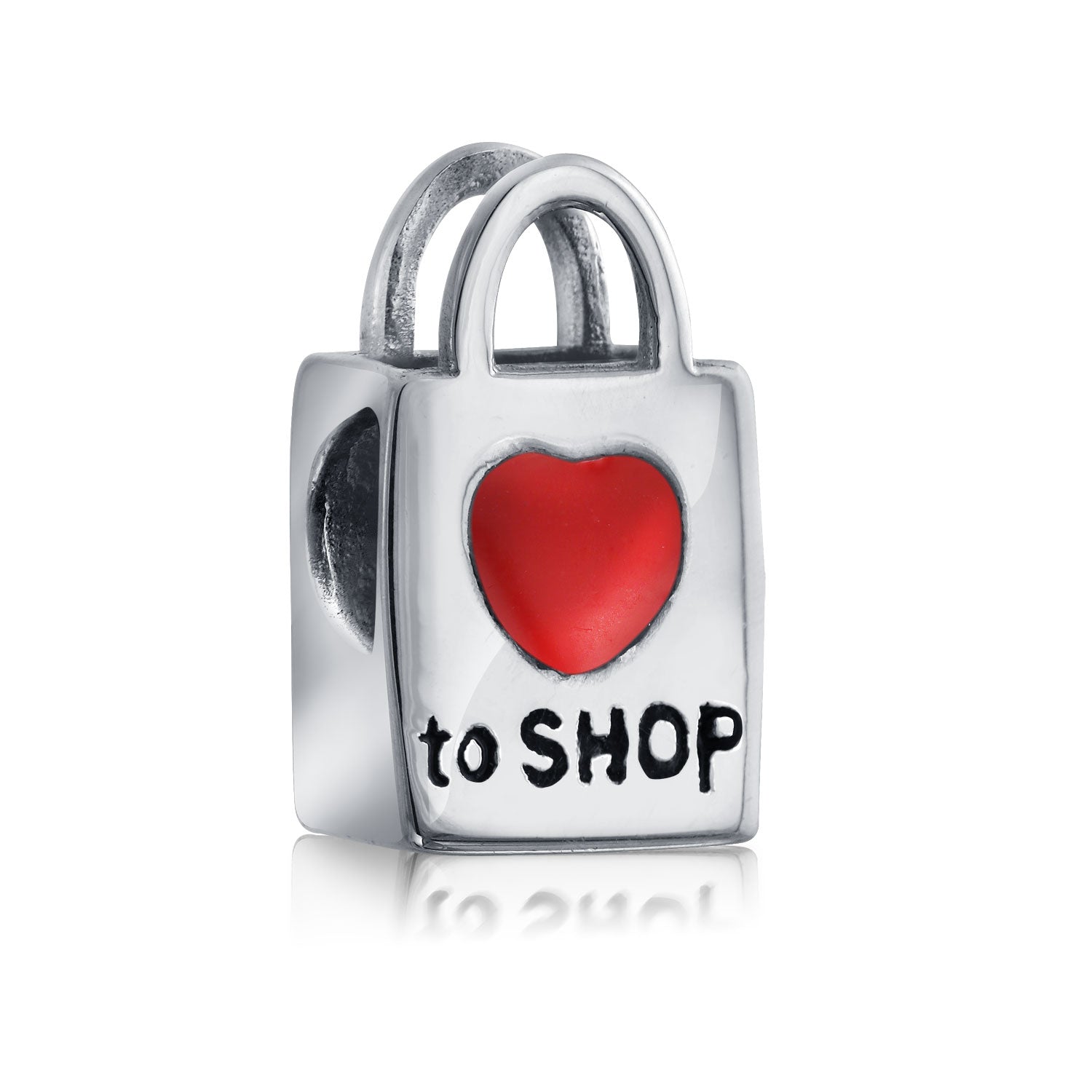 pandora-compatible-shop-heart-bead_pbx-df-sb-1242 Heart Love Charm Bead Sterling Silver for European Bracelet - Image 1